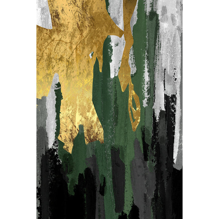 BowLift | Cyberpunk Living Room Carpet Multi Color Abstract Foil Streams Carpet Polyester Machine Washable Area Rug