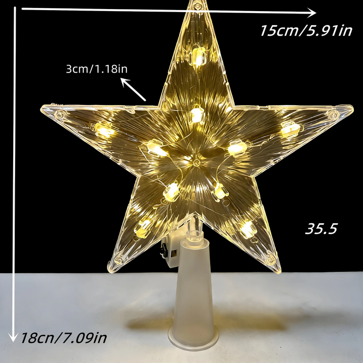 LED Christmas Tree Topper with Star Design