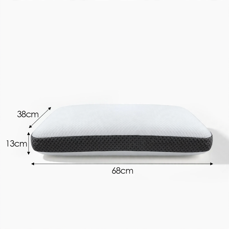 Pocket spring pillow with memory foam, rectangular