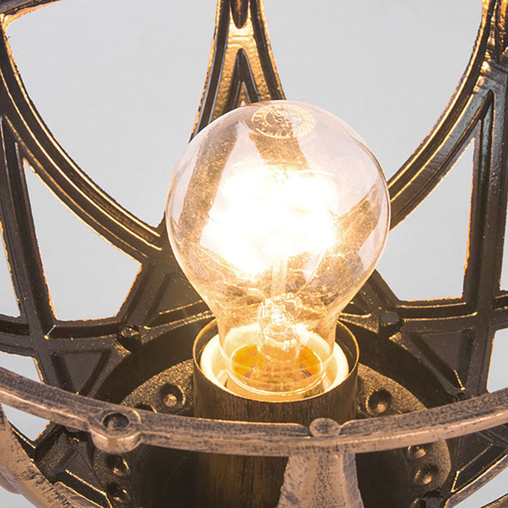 Traditional Colonial Globe Glass Aluminum 1-Light Outdoor Light For Garden | Bowlift