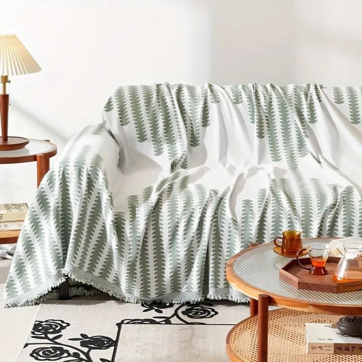 BowLift | Modern Monochrome Fern Sofa Cover