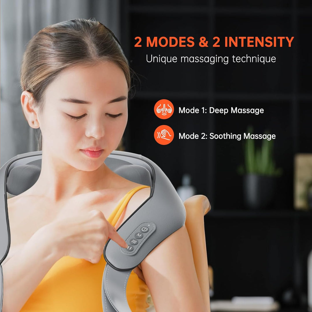 BowLift | Heated Massage Chair with Back & Neck Cushion – Shiatsu Massage for Total Comfort