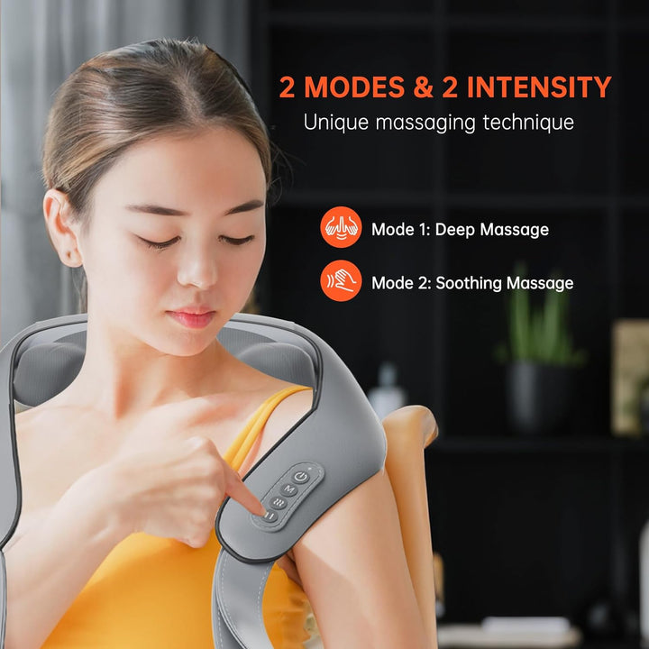 BowLift | Heated Massage Chair with Back & Neck Cushion – Shiatsu Massage for Total Comfort