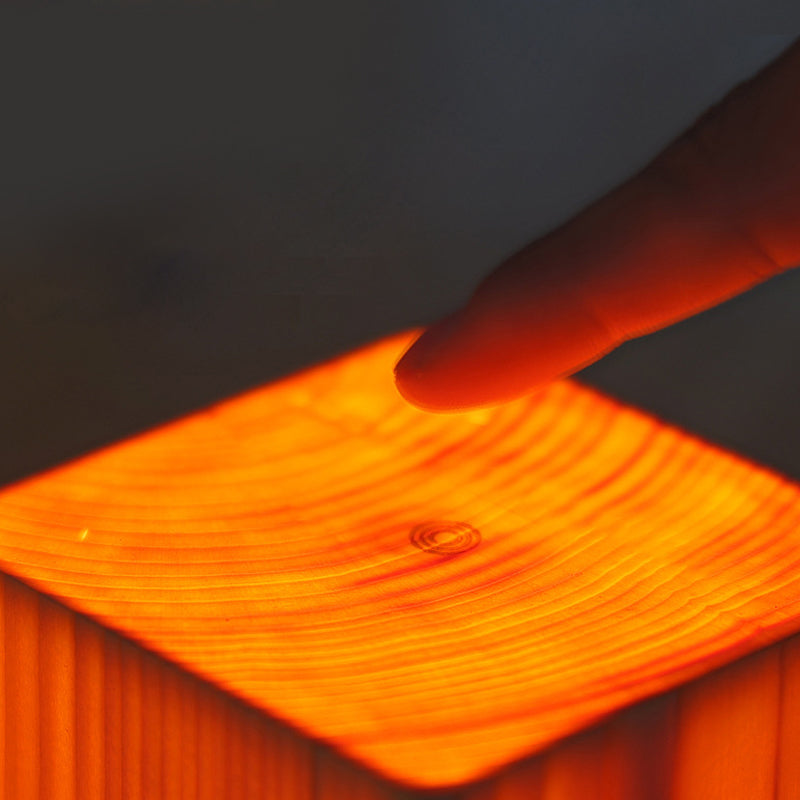 Stylish LED Table Lamp - WoodGlow | Bowlift