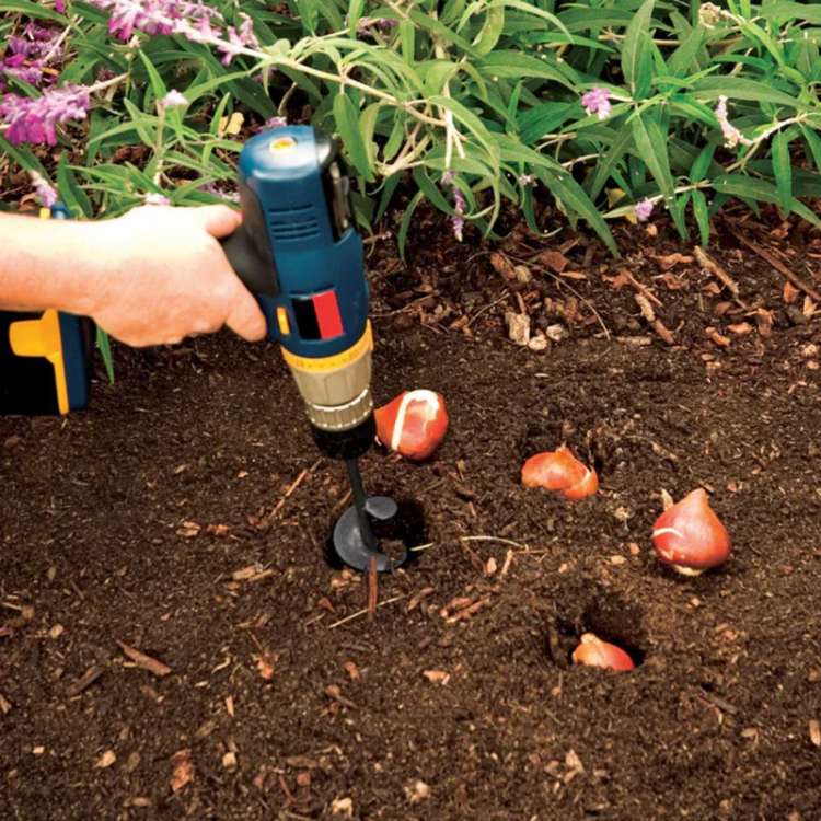 BowLift | SoilBuster Garden Auger Drill Bit - 3-Inch Heavy-Duty Spiral Tool for Planting Bulbs, Flowers, and Vegetables