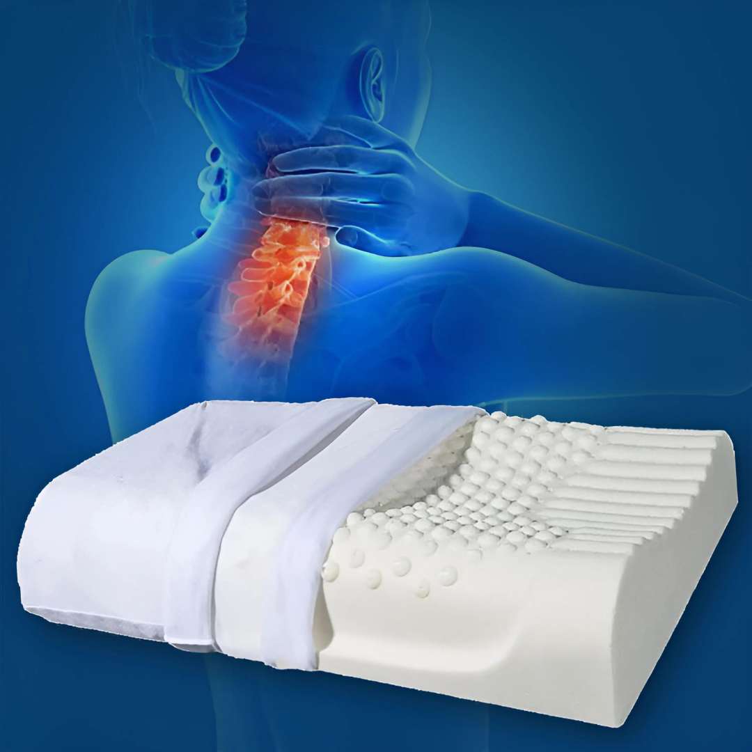 EcoNeck Comfort | 100% Natural Latex Orthopedic Pillow - for Neck Pain - Comfortable and Supportive Pillow - Better Sleep - Wellness Bowlift