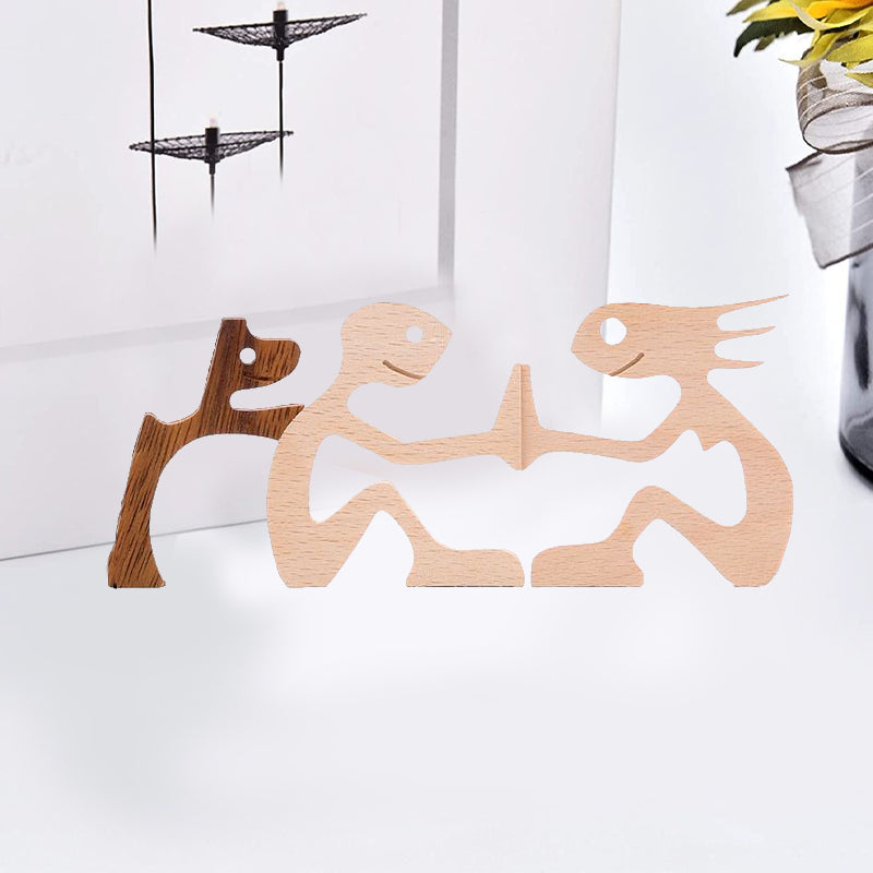 BowLift | Gift For Pet Lovers - Wood Sculpture Table Ornaments - The Love Between You And Your Fur-Friend
