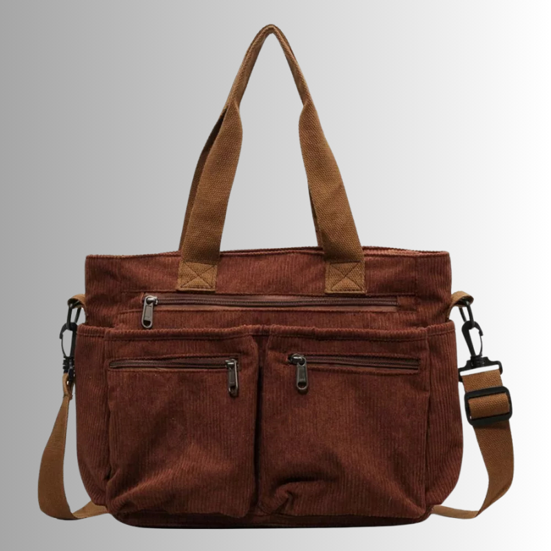 BowLift | Urban Cord Tote Stylish Corduroy Shoulder Bag – Spacious, Lightweight & Functional Everyday Tote