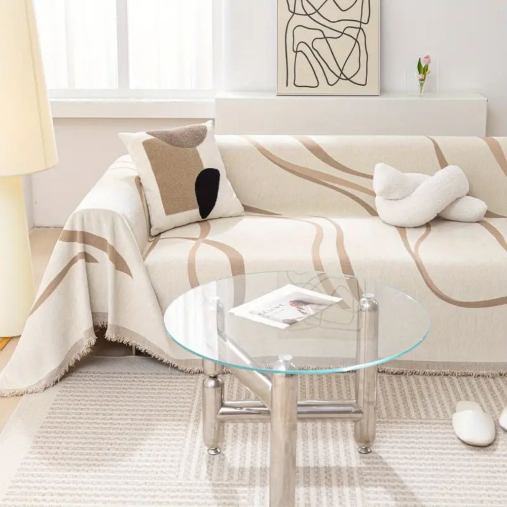 BowLift | Wave Lines Chenille Sofa Covers