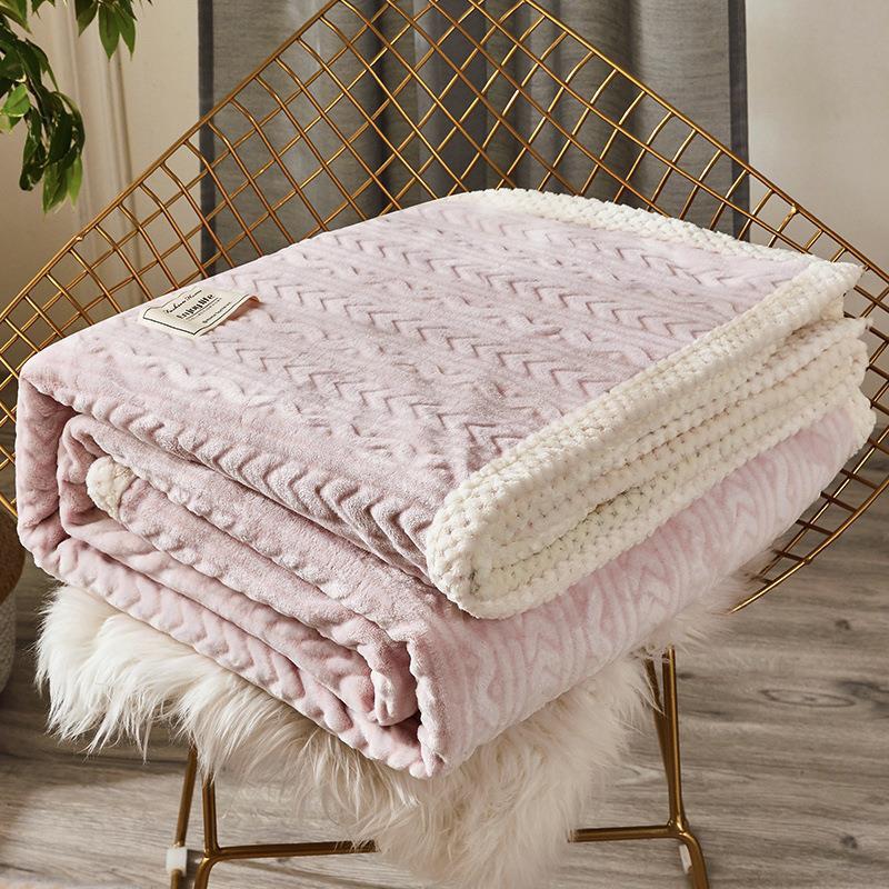 Fluffy flannel throw blanket, solid color, for all seasons