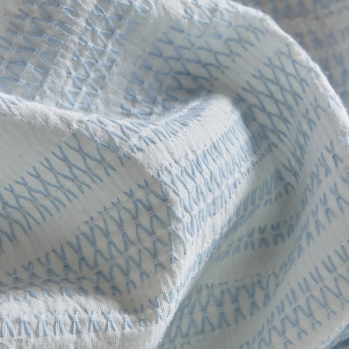 Cotton bedding set, 4-piece, geometric pattern