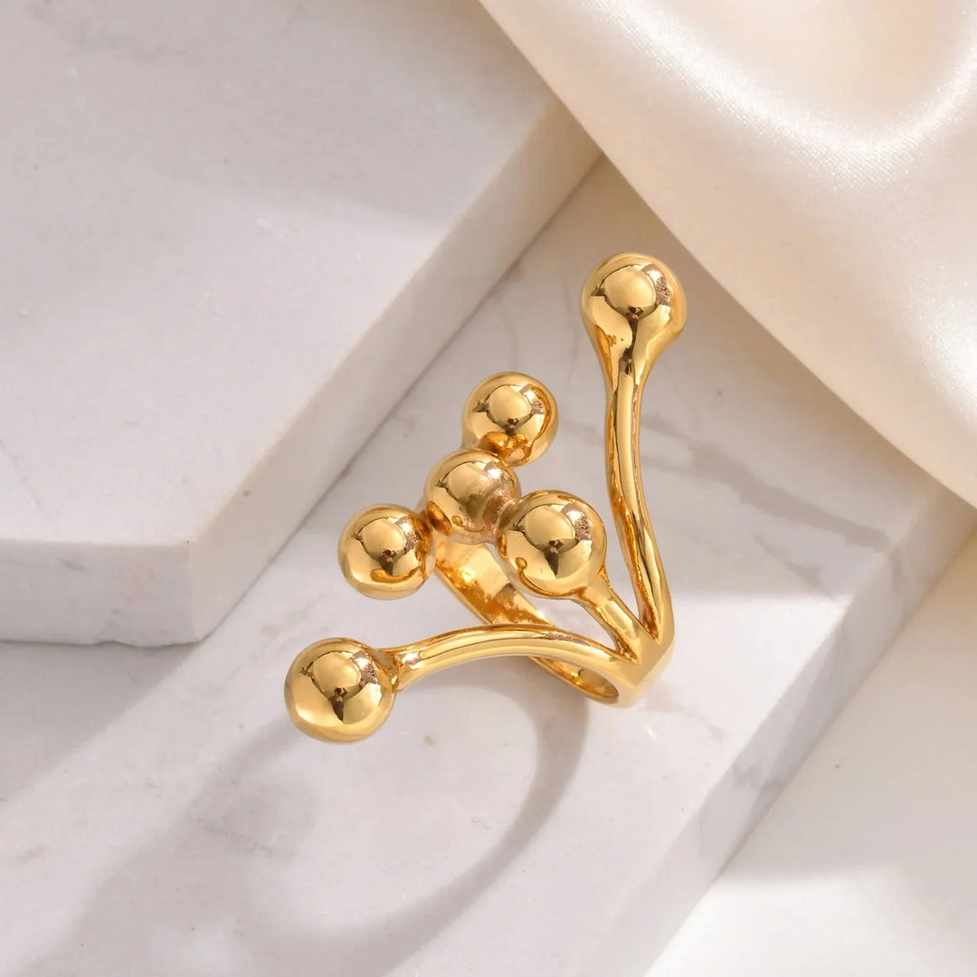 BowLift | 18k Bold Layered Ball Wrap Ring