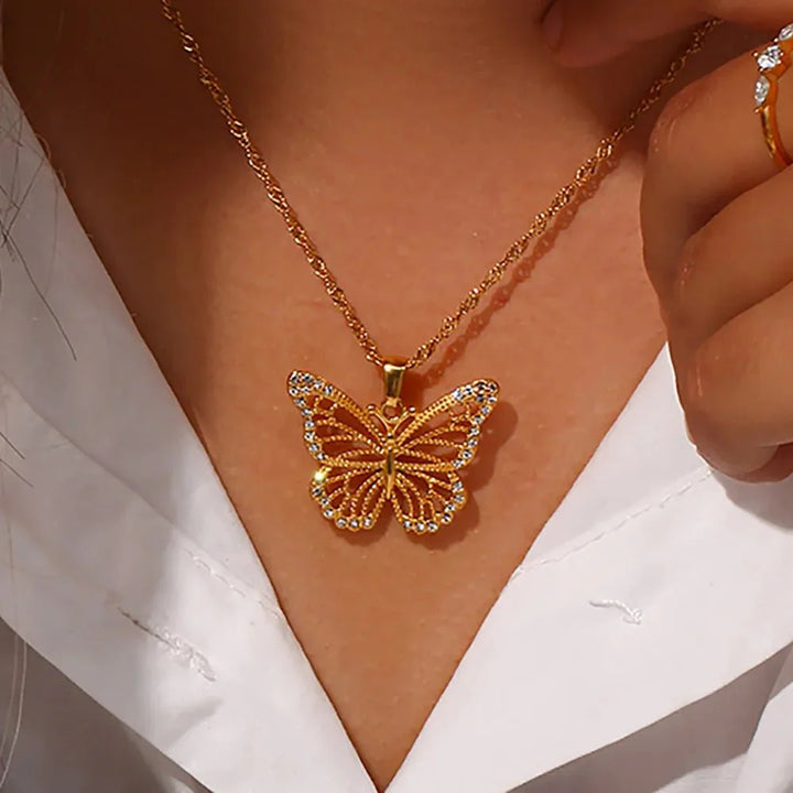 BowLift | 18k Diamond Accented Butterfly Necklace