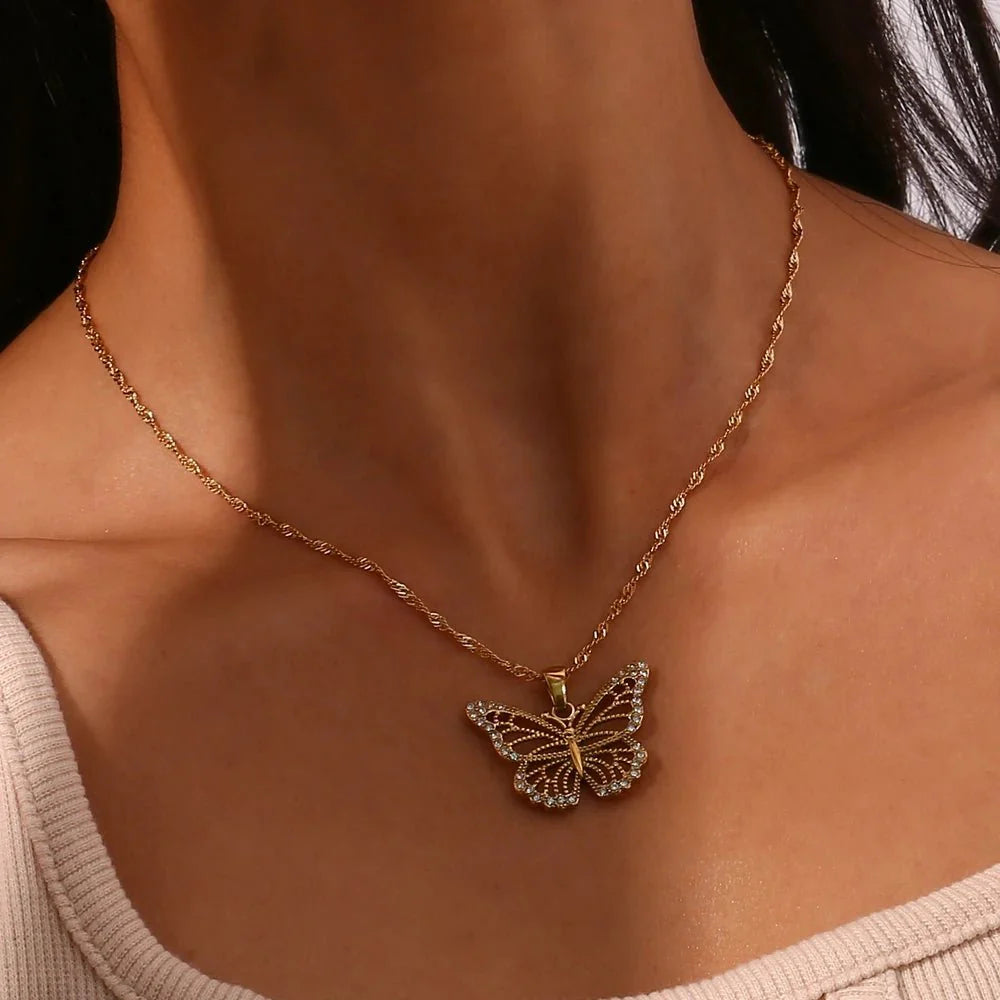 BowLift | 18k Diamond Accented Butterfly Necklace