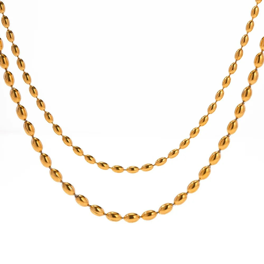 BowLift | 18k Layered Gold Beaded Necklace