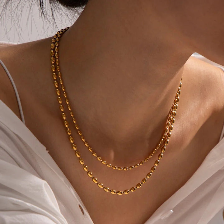BowLift | 18k Layered Gold Beaded Necklace