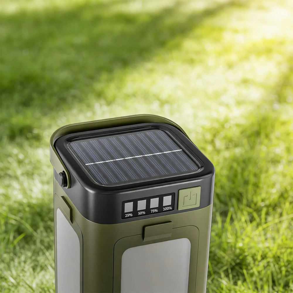 LED camping lamp with battery and emergency light function