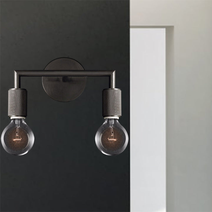 BowLift | Wall Light Brass Metal Double Bulb Sconce