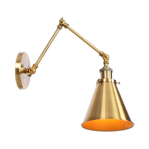 BowLift | Iron Brass Wall Lighting Scalloped/Horn/Cone Single 6