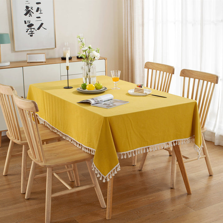 Stylish Decorative Fringed Tablecloth