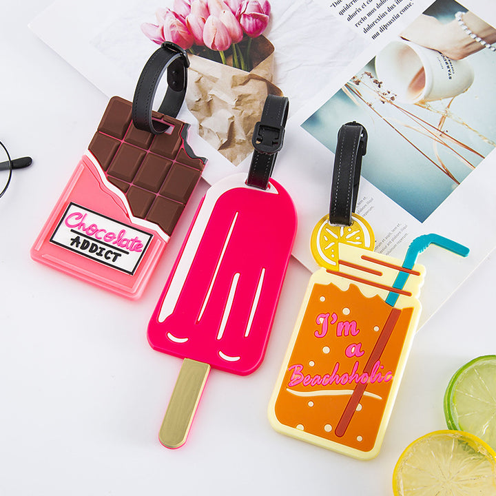 Unisex Luggage Tag in Chocolate Design Bowlift