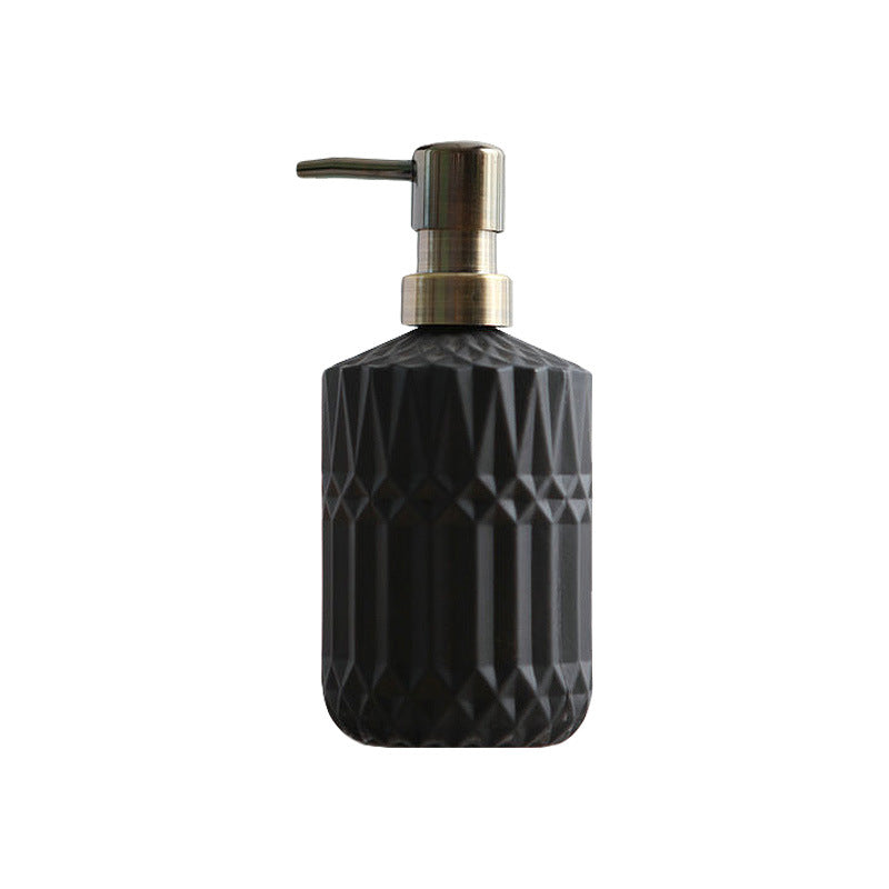 BowLift | Diamond Pattern Glass Soap Dispenser