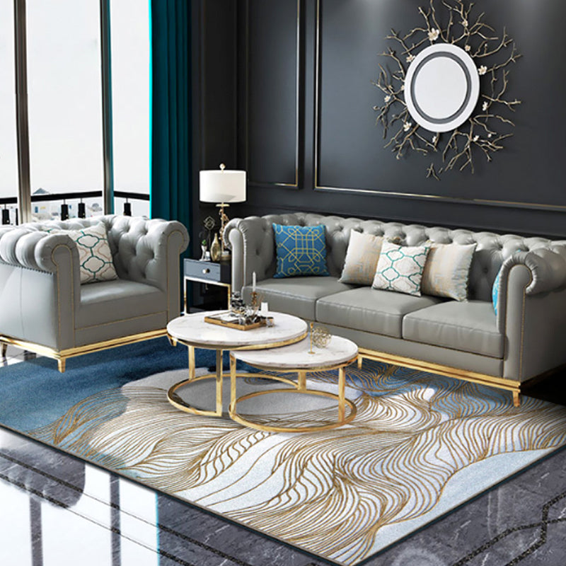 BowLift | Novelty Colorblock Area Rug Multicolor Polyester Rug Stain Resistant Non-Slip Carpet for the Living Room