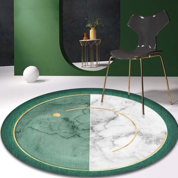 BowLift | Nostalgic Green Modern Carpet Polyester Color Block Area Rug Non-Slip Pet-Friendly Washable Rug for Room