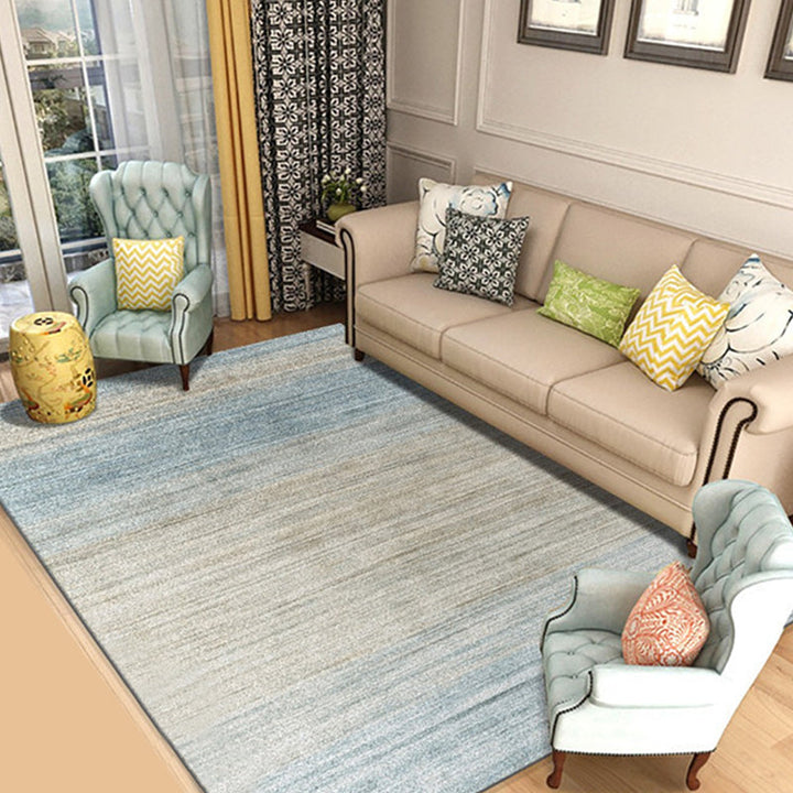 Solid color simple style rug polyester ombre area rug machine washable non-slip rug for the living room | Bowlift