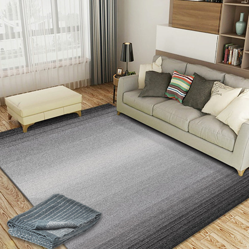 Solid color simple style rug polyester ombre area rug machine washable non-slip rug for the living room | Bowlift