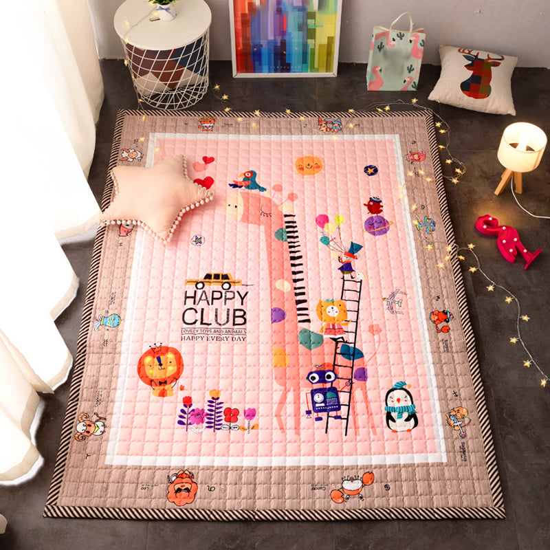 BowLift | Cute Cartoon Rug Bright Color Animal Indoor Rug Washable Non-Slip Area Carpet for Daycare