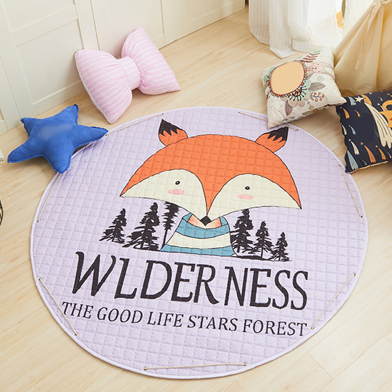 BowLift | Multi Color Animal Rug Cotton Cartoon Area Rug Non-Slip Easy Care Rug for Children's Room
