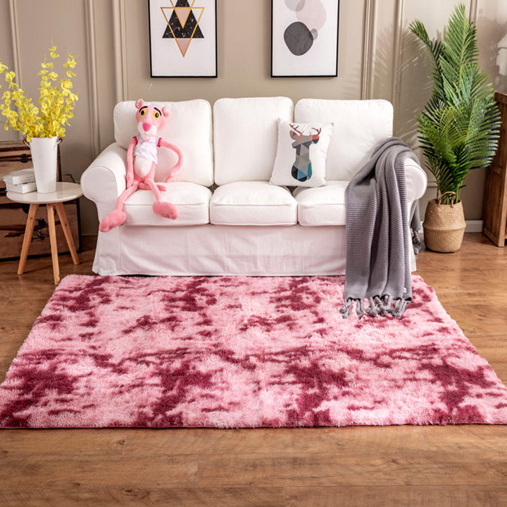 BowLift | Creative Rust Metal Look Rug Pastel Color Industrial Rug Synthetic Non-Slip Backing Easy Maintenance Rug for Home