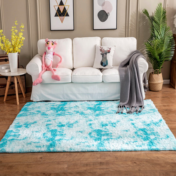 BowLift | Creative Rust Metal Look Rug Pastel Color Industrial Rug Synthetic Non-Slip Backing Easy Maintenance Rug for Home