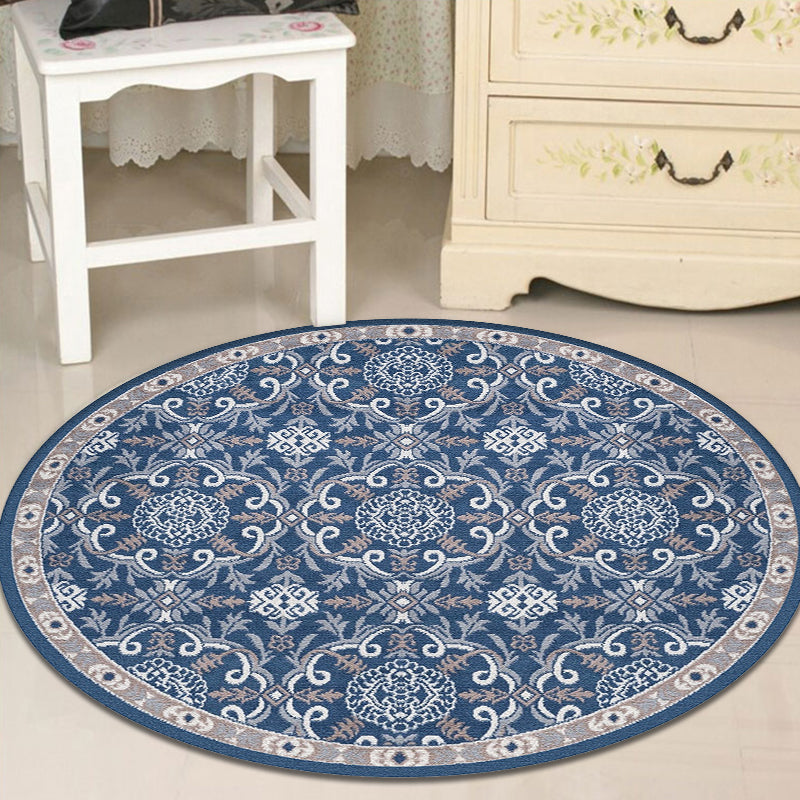 Moroccan medallion pattern rug Multi-colored polypropylene rug Non-slip backing Pet-friendly washable rug for the bedroom | Bowlift