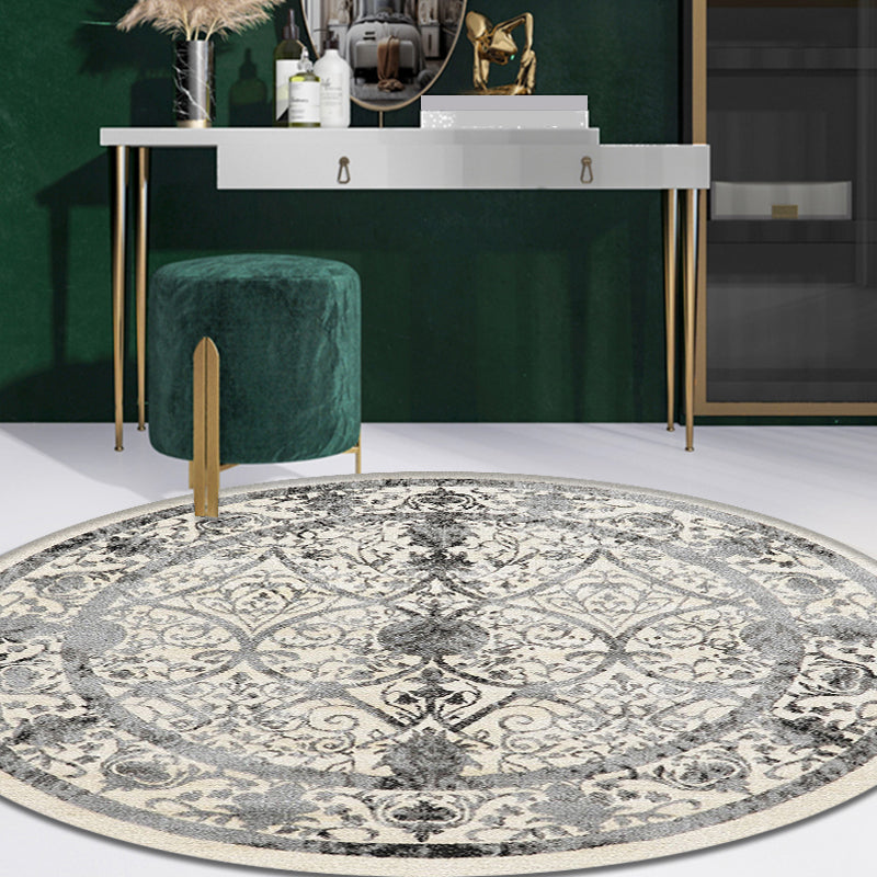 BowLift | Moroccan Medallion Pattern Rug Multi Color Polypropylene Rug Non-Slip Backing Pet-Friendly Washable Rug for Bedroom
