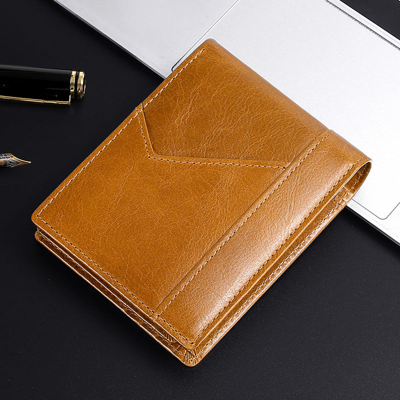 Premium Textured Leather Tri-Fold Wallet