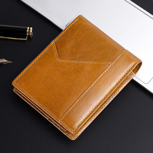 Premium Textured Leather Tri-Fold Wallet