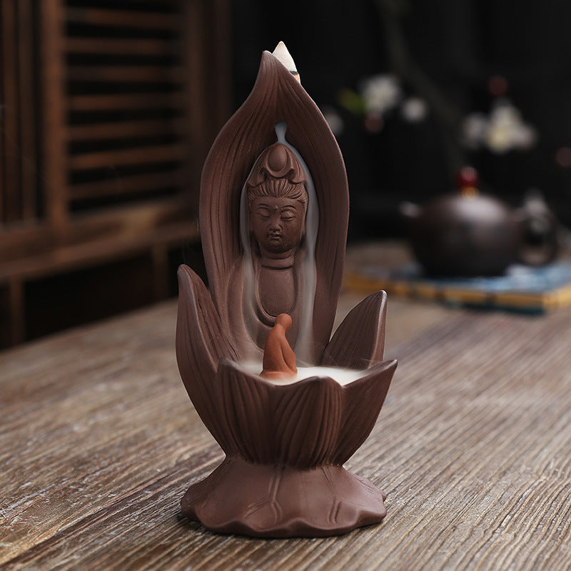 Decorative Buddha Lotus Incense Holder
