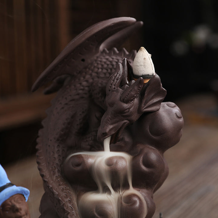 Enchanted Dragon Theme Incense Waterfall Holder