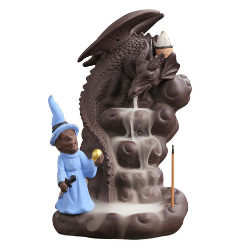 Enchanted Dragon Theme Incense Waterfall Holder