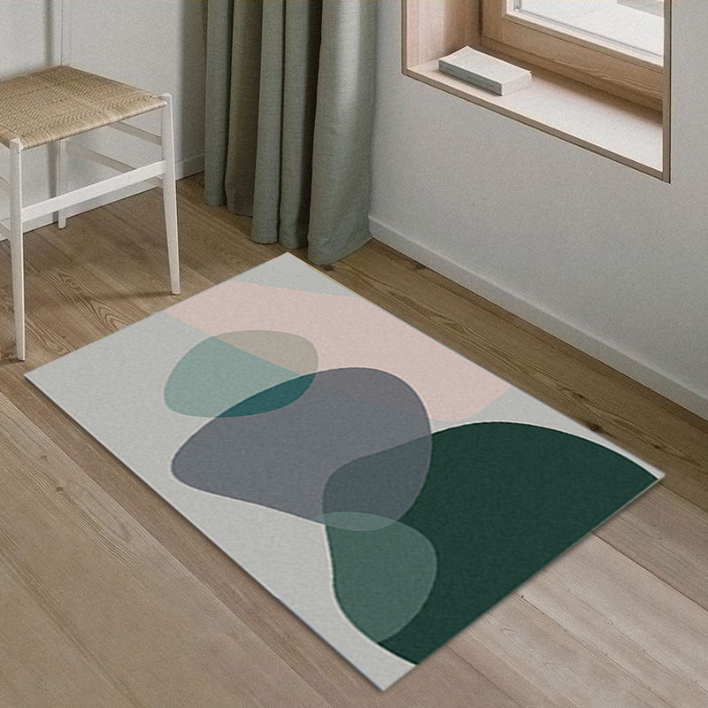 BowLift | Funky Abstract Rug Multicolor Contemporary Indoor Rug Polyester Washable Pet-Friendly Non-Slip Back Carpet for Bedroom