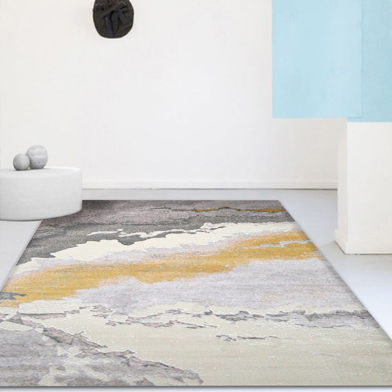 BowLift | Industrial Style Rug with Colorful Cement Pattern for Indoor Pet-Friendly Polyester Area Rug