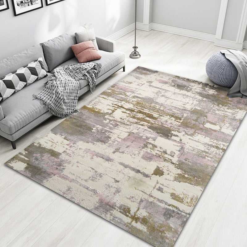 BowLift | Industrial Style Rug with Colorful Cement Pattern for Indoor Pet-Friendly Polyester Area Rug