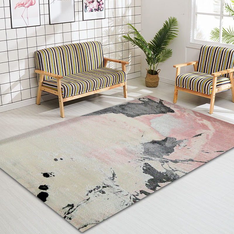 BowLift | Industrial Style Rug with Colorful Cement Pattern for Indoor Pet-Friendly Polyester Area Rug