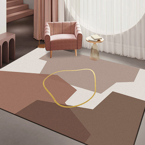 BowLift | Minimalism Parlor Rug Multi-Color Color Block Indoor Rug Polyester Non-Slip Back Machine Washable Rug