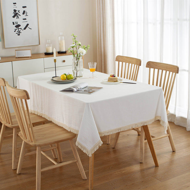 Stylish Decorative Fringed Tablecloth