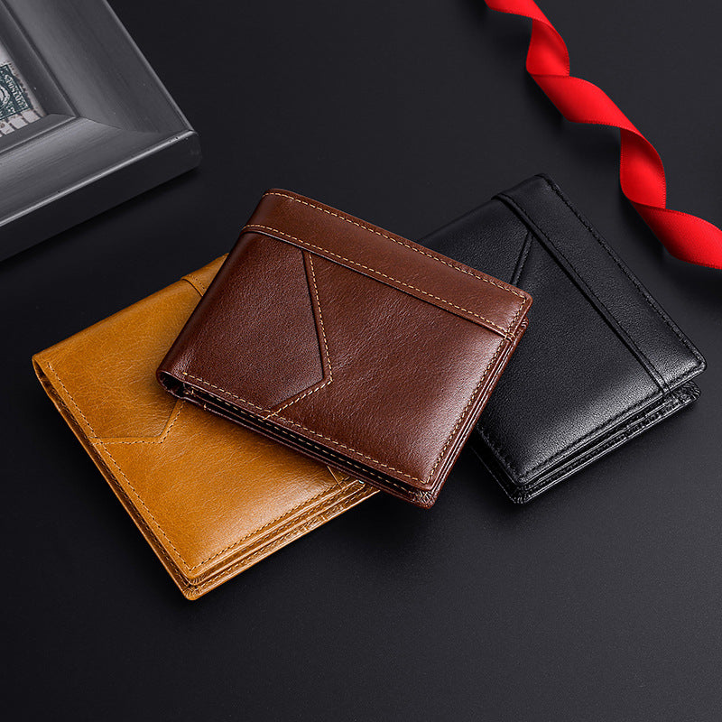Premium Textured Leather Tri-Fold Wallet