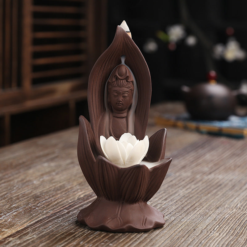 Decorative Buddha Lotus Incense Holder