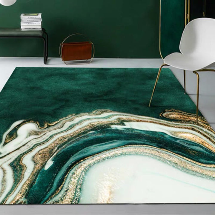 BowLift | Large Bedroom Rug Modern Abstract Marble Pattern Area Rug Polyester Washable Rug